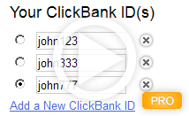 Your ClickBank IDs